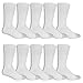 Fruit of the Loom Men's Value 10 Pack Over the Calf Tube Socks,  White, Shoe: 6-12