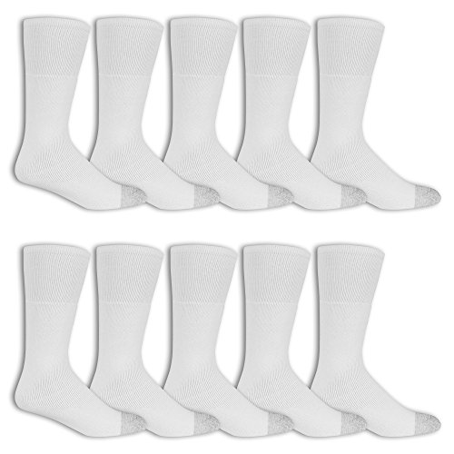 Fruit of the Loom Men's Value 10 Pack Tube Socks