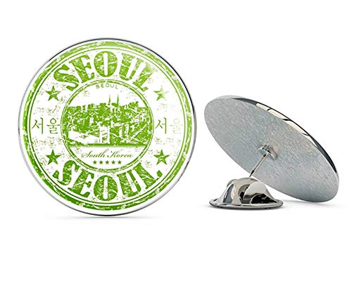Seoul South Korea Round Metal 0.75