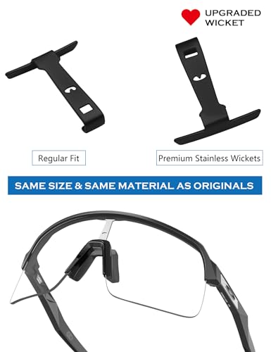 Image of Replacement Wicket for Oakley Sutro Lite OO9463 /Sutro Lite AF OO9463A /Sutro Lite Sweep OO9465 (Vented) Sunglass - 1 Pair(Black)