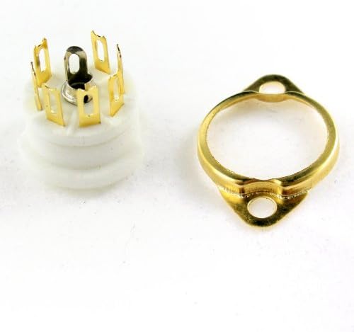 Cary 4pcs Mini 7pin Gold Ceramic Vacuum Tube Sockets Valve Base B7g 6au6 Ef95 6c4 6x4