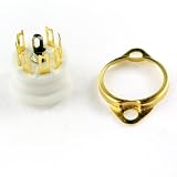 Cary 4pcs Mini 7pin Gold Ceramic Vacuum Tube Sockets Valve Base B7g 6au6 Ef95 6c4 6x4