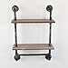 MBQQ Shelving Bathroom Pipe Shelves with Towel Bar Over Toilet, 24 inch Pine Wood Floating Shelves for Wall Mounted Bedroom,Kitchen, Farmhouse, Living Room