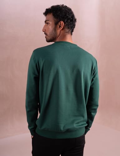 Image of DAMENSCH Men's Regular Fit Cotton Blend Zip Neck Sweatshirt | Full Sleeve Sweatshirts for Men