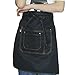 YEKEYI Tablier de cuisine en jean avec poche réglable et 3 poches pour homme et femme avec poche pour la cuisine, moitié noir., taille unique
