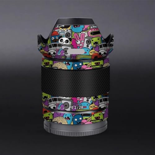 Skin rose graffiti pour objectif Sony FE 28mm F2 anti-rayures