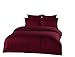Produktbild elit Home-Collection 5 TLG.Bettwäsche Mako Satin 2cm Damaststreifen 100% Baumwolle Hotel Bettgarnitur Line in den Größen 200 x 200/200 x 220/220 x 240cm (Bordeaux, 200 x 200 cm)