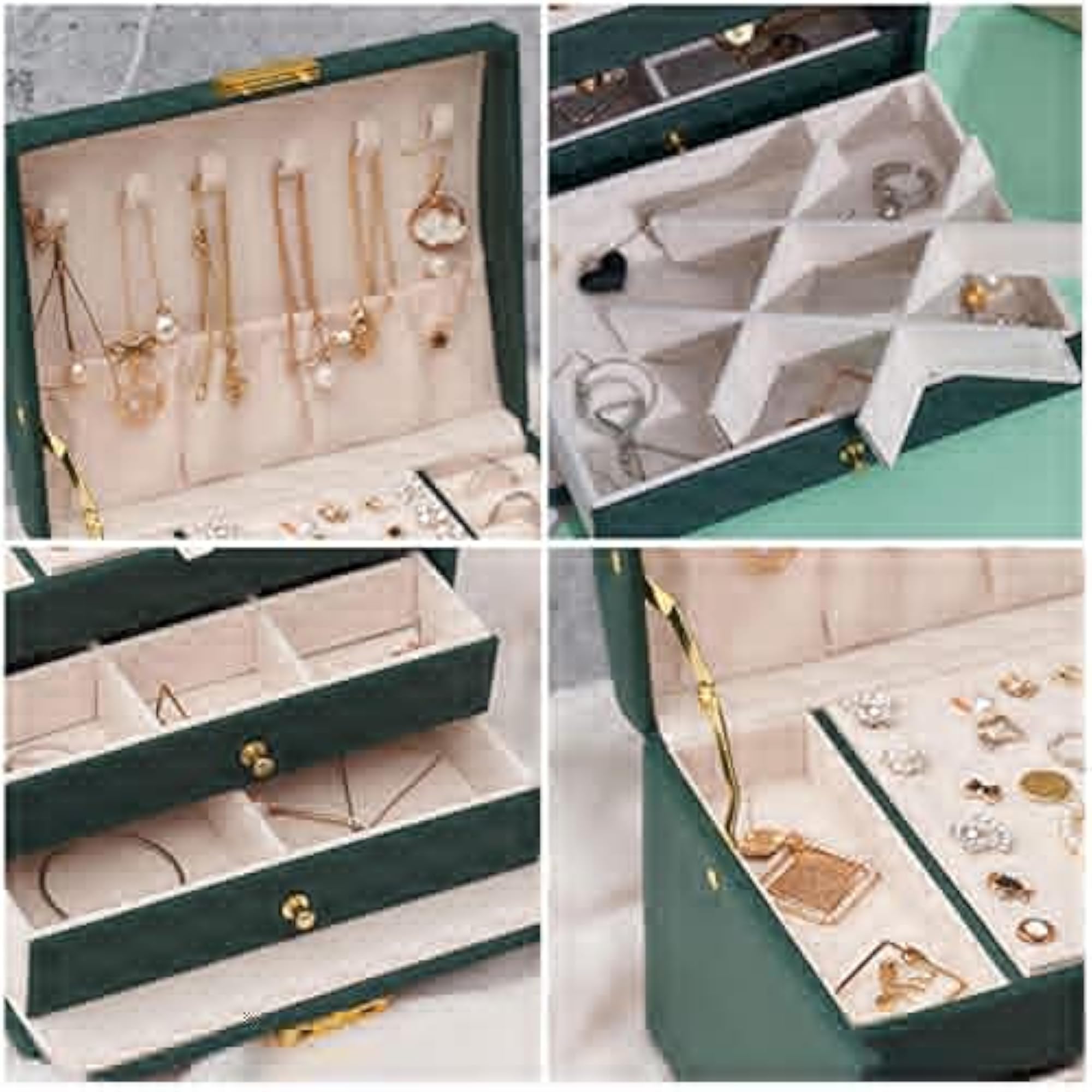 3-Drawer Jewellery Storage Box for Earrings and Rings