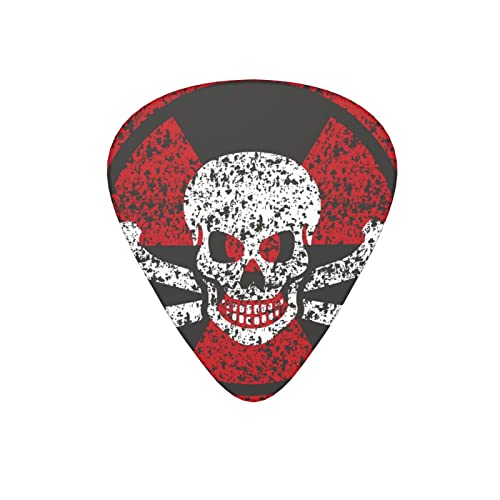 Lot de 12 médiators pour guitare électrique, basse acoustique, symbole nucléaire, noir, avec boîte - Les Beatles, Paul McCartney, John Lennon, RIngo Starr, George Harrison Lot de 12 médiators pour guitare électrique, basse acoustique, symbole nucléaire, noir, avec boîte