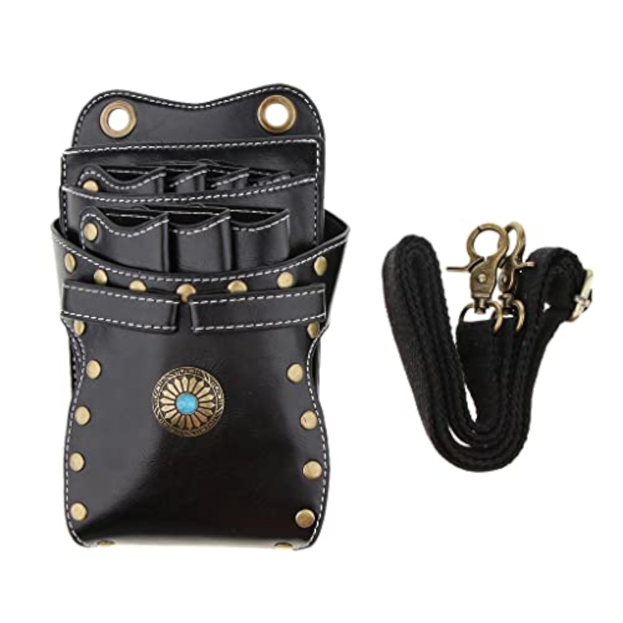 PU Leather Barber Scissors Holder Pouch