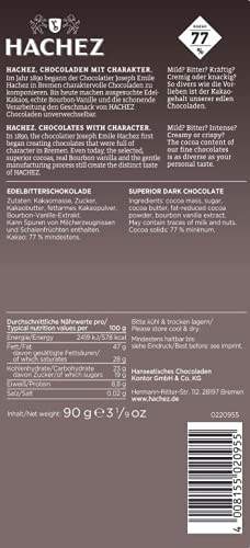 Hachez Tafel Dunkle Bitter 77% (1 x 90 g)