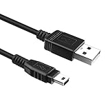 IBERLS 2-Pack USB Mini Cable 5ft Long Power Cord for Garmin Nuvi GPS Navigator 2589lmt, 50lm, 2555lmt, 2595lmt, 40lm, 1300, 255w, 1450, 1350, 500, 800, 200, 62s Charger Cord