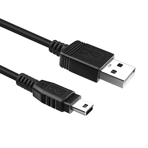 IBERLS 2-Pack USB Mini Cable Long Power Cord for Garmin Nuvi Navigator 2589lmt, 50lm, 2555lmt, 2595lmt, 40lm, 1300, 255w, 1450, 1350, 500, 800, 200, 62s Charger Cord