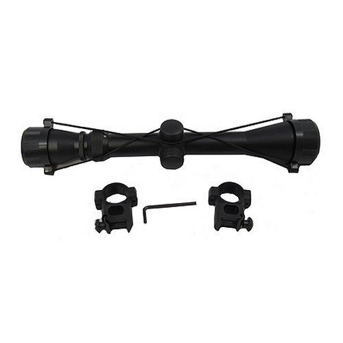 NcSTAR 3-9x40 Black Scope/Green Lens/Ring by