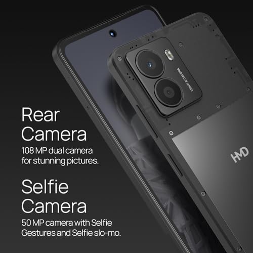 HMD Fusion | Unlocked | Dual SIM | Android 14 | 2 Day Battery | 6.56" 90Hz HD+ Display | 6GB/128GB | 108MP Dual Camera | US Version | Noir Black by HMD - Used condition - Image 5