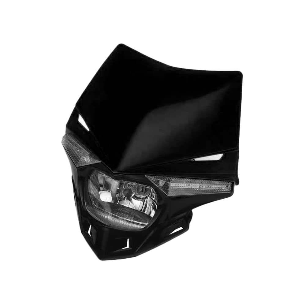 Mascherina per carenatura, luce di marcia diurna, faro anteriore per moto MASO (rosso), indicatore di direzione a LED, lampadina H4 UniVe-rs&al, adatta per motocross KX KXF CR CRF