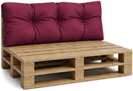 Amazinggirl Palettenkissen Outdoor Kissen Rückenkissen 120x40 cm - Auflagen für Paletten Europaletten Palettensofa und Palettenmöbel Palettenpolster Outdoorkissen Gartenkissen Bord