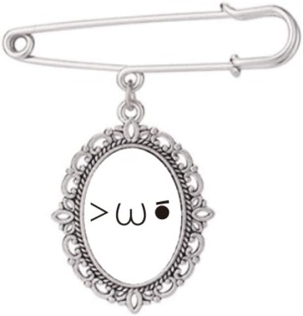no/noLovely Face Twinkle Expression Brooch Pin Dress Shirt Shawl Clips