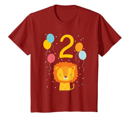 Kinder 2. Geburtstag Kindergeburtstag Zweiter Geburtstag Löwe T-Shirt