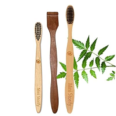Mini Storify Truly Organic 1.Adult bamboo tooth brush - Oral Cleaning, | 1. Kids bamboo tooth brush - Oral Cleaning, | 1