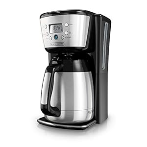 BlackDecker Thermal Coffee Maker 12 Cup Programmable Digital Controls Black And Silver CM2036SC