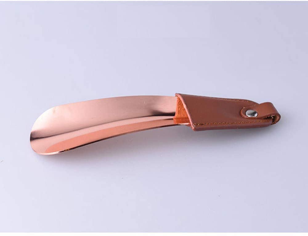 Calzador profesional de acero inoxidable para zapatos fáciles de llevar, adecuado para hombres, personas mayores, mujeres, embarazadas y niños, color oro rosa