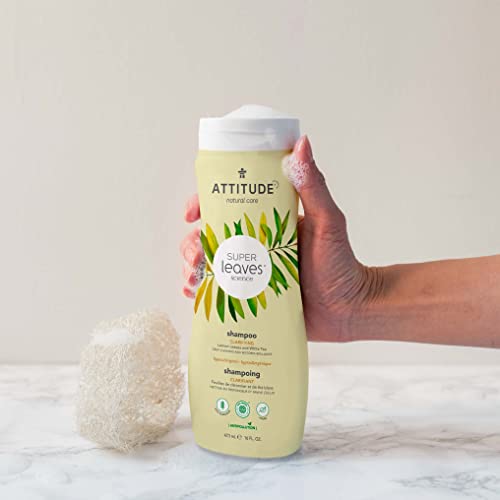 Attitude Shampoo, Ewg Verified, Plant- And Mineral-Based Ingredients, Vegan And Cruelty-Free Beauty And Personal Care Products, Clarifying, Lemon Leaves And White Tea, 473 Ml #TOP2