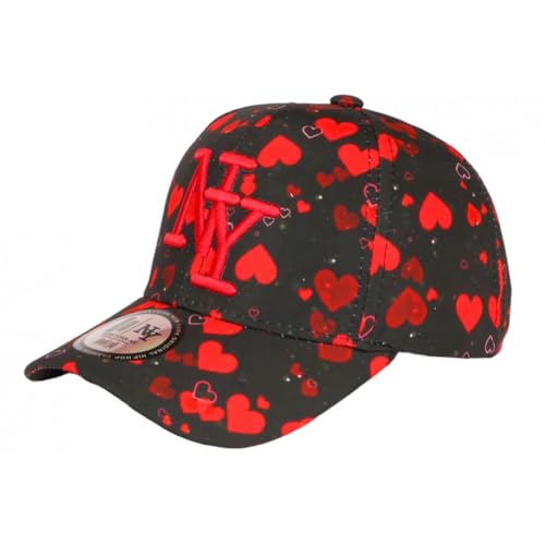 Casquette enfant coeurs rouges NY pour les sorties scolaires et le sport en plein air
