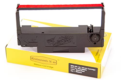 Cinta de impresora ERC-38 Pack de 6 negro y rojo miniatura 3