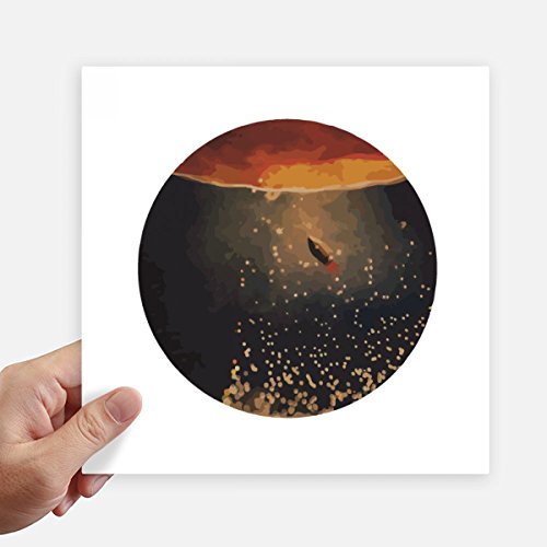 Autocollant paysage alien grand format pour masquer les rayures de valise