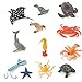 Sea Animals Figure Toys 8 Pcs Set, Realistic Ocean Creatures Action Models, Kids Education Cognitive Toy