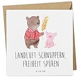 Mr. & Mrs. Panda Gutscheinkarte Wochenendtrip auf dem Land - Geschenk, ländliche Umgebung, Bauernhof, Gutschein, Geschenkkarte, Geschenkgutschein, Karte, Geschenkidee, regionalen Köstlichkeiten