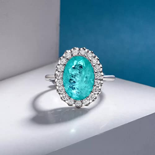 Tourmaline ovale bague en argent 925 un cadeau précieux pour elle