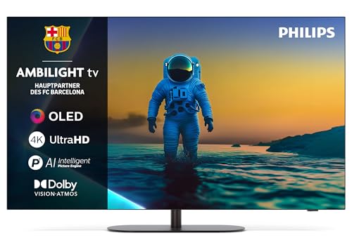 Philips Ambilight 55OLED810 4K OLED Smart TV - 55 Zoll Display mit P5 AI Perfect Picture Engine Ultra HD, Titan OS, Dolby Vision und Atmos Sound - Funktioniert mit Alexa und Google Sprachassistent Philips Ambilight 55OLED810 4K OLED Smart TV - 55 Zoll Display mit P5 AI Perfect Picture Engine Ultra HD, Titan OS, Dolby Vision und Atmos Sound - Funktioniert mit Alexa und Google Sprachassistent