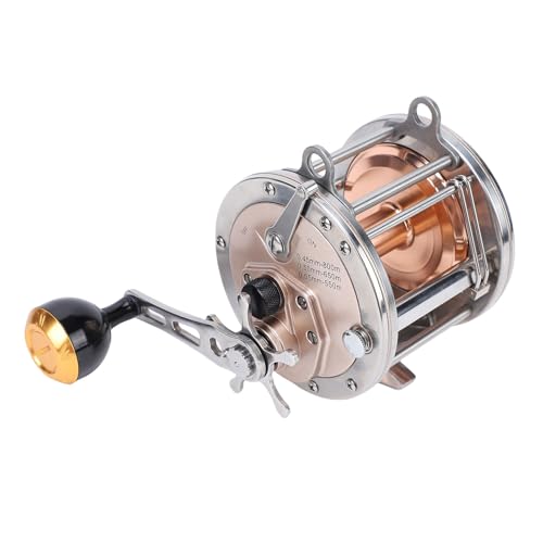Luocute Conventional Reel, Heavy Duty Saltwater Fishing Reel with Smooth Transmission and High Accuracy Line Bond for Big Game Offshore Right Hand Use