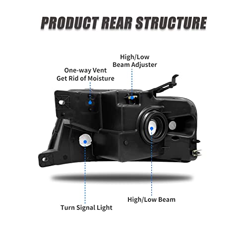 image for ADCARLIGHTS for 2004 2005 2006 2007 2008 F150 Headlight Assembly Compa