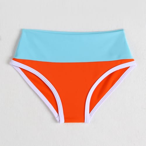 Image of Little Girl Swimsuit Casual Swimwear Kids Two Piece Color Block Bathing Suits Beach Bikini Set 3-12Years