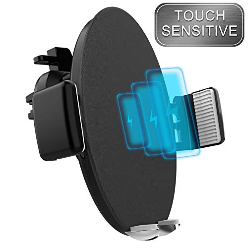 VOGEK Touch Sensitive Wireless Car Charger Mount,10W Qi Fast Charging Car Mount Auto Clamping Air Vent Cell Phone Holder Compatible iPhone 11/X/XS/XR/8 Samsung Galaxy S10/S9/S8/Note 10/10 and More