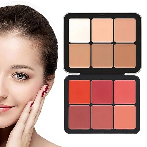 Palette Di Correttori Carla Secret,Cream Blush Palette,2023 Nuovo 12 Colori Trucco Palette,Concealer Palette,Trucco A Copertura Totale A Lunga Tenuta,