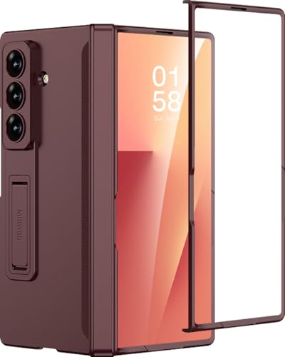 Miimall �Ή� Galaxy Z Fold 7 �J�o�[ �X�^���h�E���C�q���W�ی� �E�t�B�����t�� �ɔ� �ϏՌ� �h�o �R�K�i �ϋv�� �������� ����~�� �q���W�ی� �X�}�z�P�[�X Z �t�H�[���h7 Case�i���C�����b�h�j