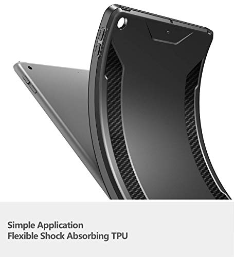 Poetic Karbon Case Designed For Ipad 10.2 9Th Generation (2021) / 8Th Gen (2020) /7Th Gen (2019) Case, Slim Fit Shock Absorbing Premium Flexible Tpu Case With Carbon Fiber Texture, Matte Black #TOP4