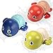 TOHIBEE Bath Toys, 3 Pack Cute Swimming Turtle Bath Toys for Toddlers 1-3, Floating Wind Up Toys for 1 Year Old Boy Girl, New Born Baby Bathtub Water Toys, Preschool Toddler Pool Toys