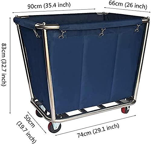 Home Laundry Basket Trolley All-Purpose Trolley Rolling Laundry Basket Linen Laundry Sorting Trolley With Robust Wheels Hospital Clothes Towel Organiser 330 Lb Loaduseful