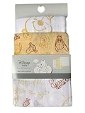 wickelauflage 85x70 winnie pooh  3 Soft Mullwindeln Mulltücher Windel Spucktuch Musselin 70x70 Primark Winnie the Pooh Disney