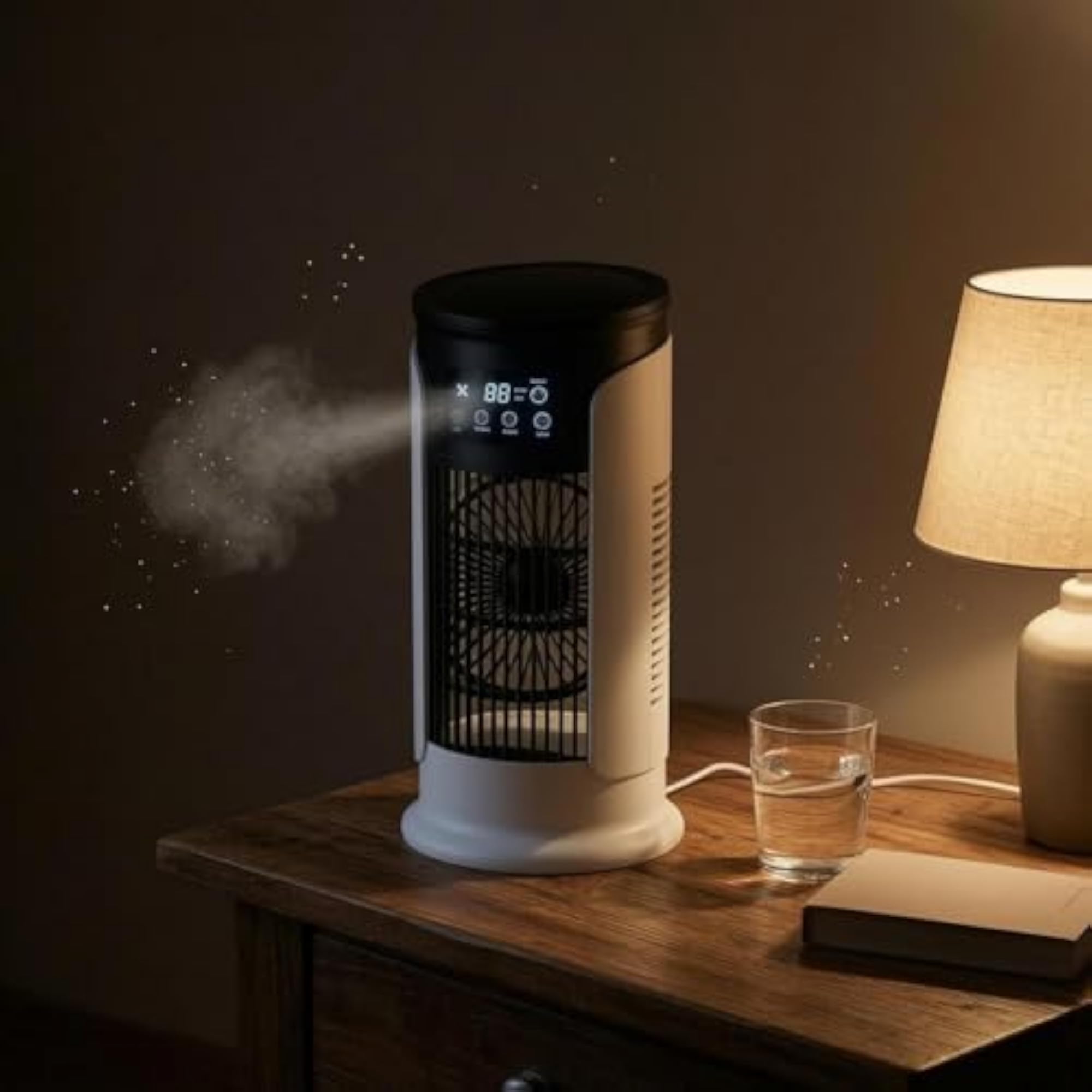 Misting Desk Fan with 6-Speed Settings and Timer