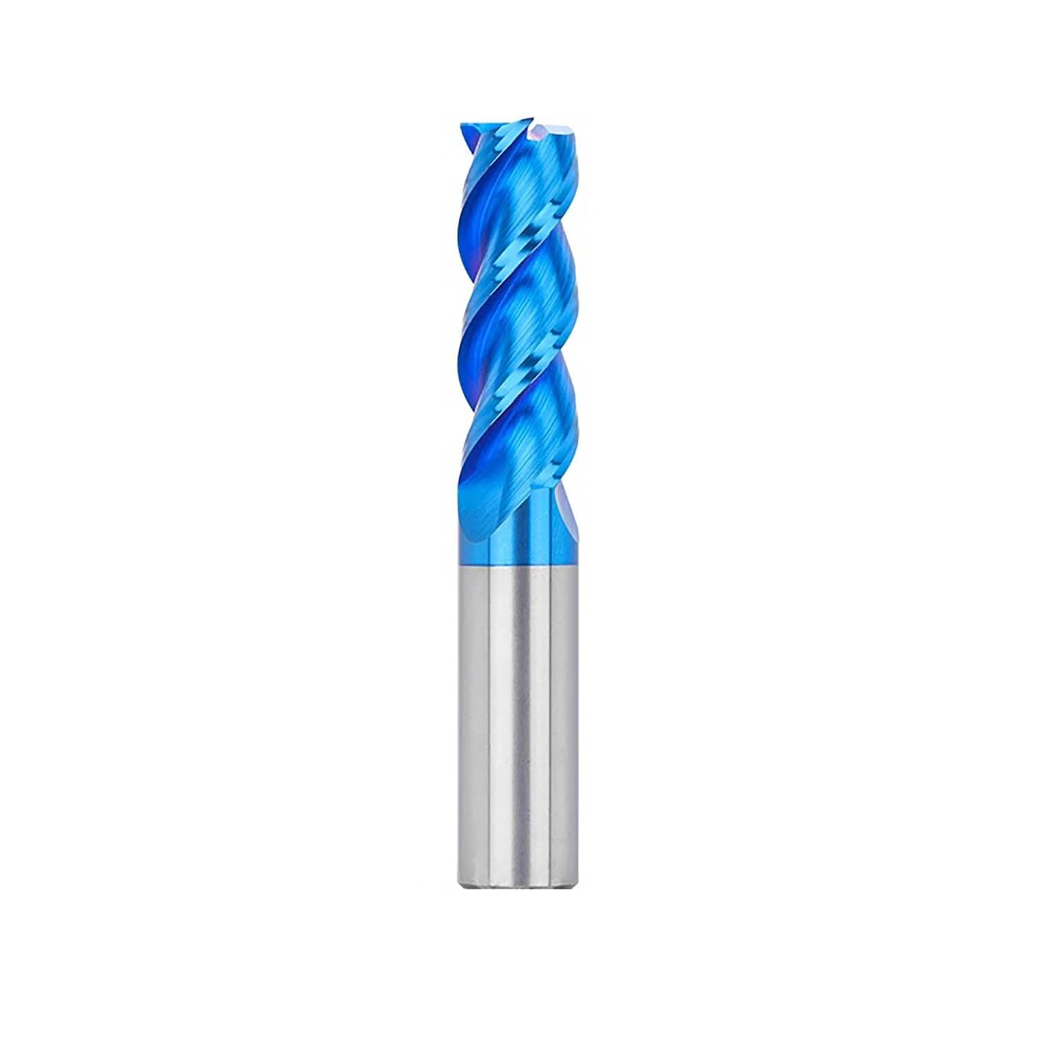 HRC60 1-12 mm frez, frez aluminiowy, frez maszynowy CNC, niebieski, 3 flety, frez z twardego metalu, frez spiralny (rozmiar: 1 szt., kolor: 3xD4x10x50L)