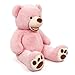 SRANWOW Giant Teddy Bear Super Soft Plush Animal with Paw Details (Pink, 63 Inches)