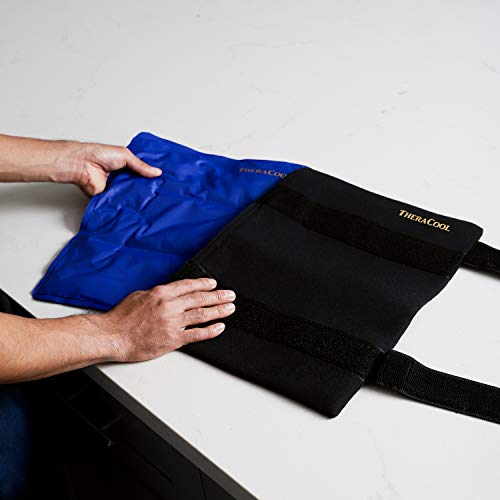 Ice Packs For Injuries Reusable Large Hot Cold Gel Pad Wrap W/Strap For Back Knee Shoulder Rotator Cuff Hip Replacement Elbow Arthritis Surgery Pain Relief Flexible Recovery Bag 14 X 11 By Theracool #TOP2