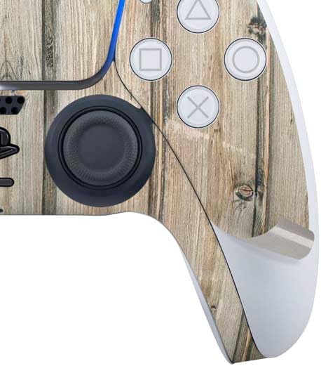 Skinit Decal Gaming Skin Compatible with PS5 Bundle - Natural Weathered Wood Design