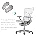 Replacement Office Chair armrest Pads, Compatible with The armrests of The Herman Miller Mirra Classic (Mirra 1 Chair) Light Gray （1 Pair）